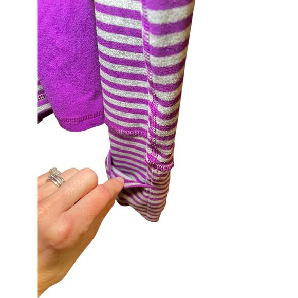 ivivva Athletica Girl 14 Pullover 1/4 Zip Athletic Jacket Running Purple & Grey - Picture 5 of 12